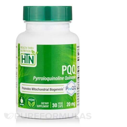 Основне фото товара Health Thru Nutrition, PQQ as PureQQ 20 mg, Пірролохінолінхіно...