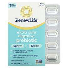 Renew Life, Extra Care Digestive Probiotic 50 Billion CFU, Тра...