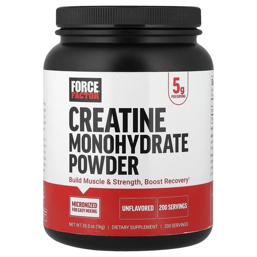 Основне фото товара Creatine Monohydrate Powder Unflavored Основне фото товара Force Factor, Creatine Monohydrate Powder Unflavored, Креатин, 1