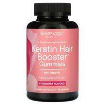 Кератин, Keratin Hair Booster Gummies With Biotin Strawberry, ...