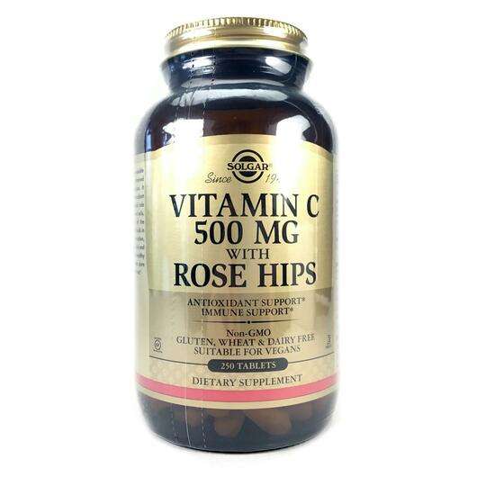 Основное фото товара Solgar, Витамин С c шиповником 500 мг, Vitamin C With Rose Hip...