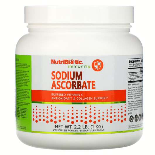 Основное фото товара NutriBiotic, Витамин С, Immunity Sodium Ascorbate, 1 кг