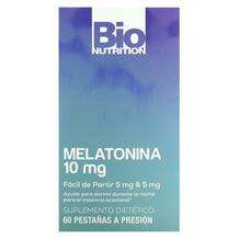Bio Nutrition, Melatonin 10 mg, Мелатонін, 60 Snap таблеток