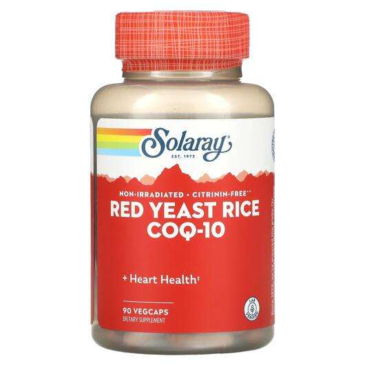 Основное фото товара Solaray, Красный дрожжевой рис + CoQ10, Red Yeast Rice CoQ-10,...