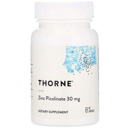 Основне фото товара Thorne, Zinc Picolinate 30 mg, Піколінат Цинку NSF, 60 капсул
