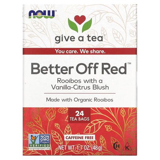 Основне фото товара Real Tea Better Off Red Caffeine-Free 24 Tea Bags Основне фото товара Real Tea Better Off Red Caffeine-Free 24 Tea Bags, Органічний Чай