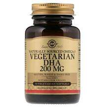 Solgar, Омега-3 DHA 200 мг, Omega-3 Vegetarian DHA 200 mg, 50 ...