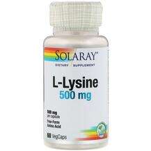 Solaray, L-Лизин 500 мг, L-Lysine 500 mg, 60 капсул