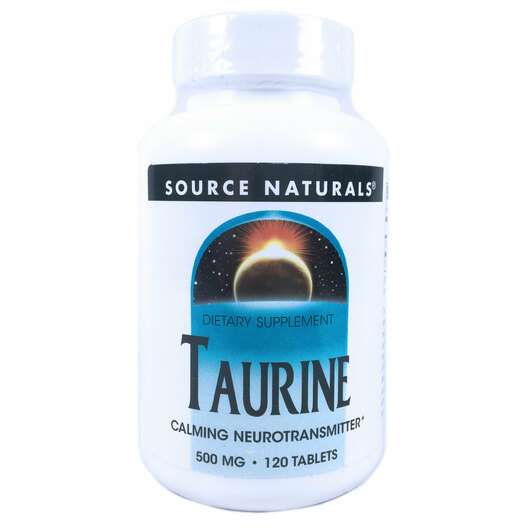 Основное фото товара Source Naturals, L-Таурин 500 мг, Taurine 500 mg, 120 таблеток