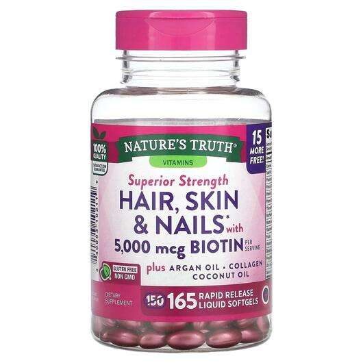 Основное фото товара Кожа ногти волосы, Hair Skin & Nails with Biotin 5000 mcg,...