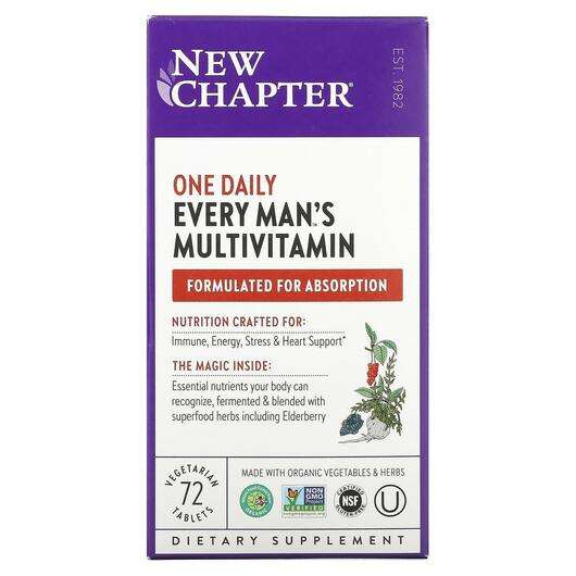 Основное фото товара New Chapter, Мультивитамины для мужчин, One Daily Every Man's ...