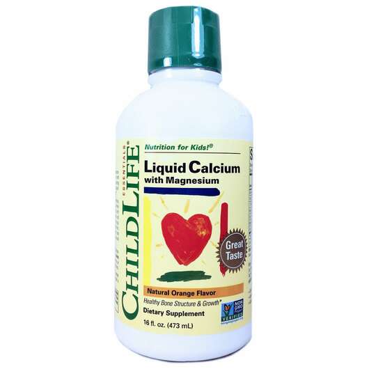 Основне фото товара ChildLife, Liquid Calcium with Magnesium, Кальцій з магнієм, 4...