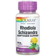 Solaray, Rhodiola & Schizandra, Родіола 500 мг, 60 капсул