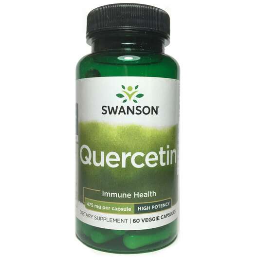 Основне фото товара Swanson, Quercetin 475 mg, Кверцетин, 60 капсул