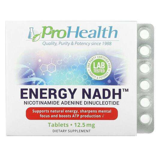 Основное фото товара ProHealth Longevity, NADH, Energy NADH, 90 таблеток