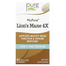 Pure Essence, Львиная грива, MyPure Lion's Mane 4X, 60 капсул