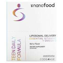 CodeAge, Nanofood Teen Daily Formula Liposomal Delivery, 15 ml