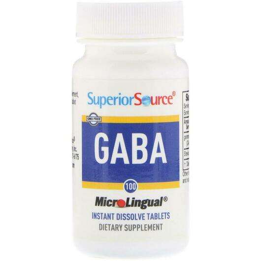 Основное фото товара Superior Source, ГАМК, GABA 100 mg, 100 таблеток