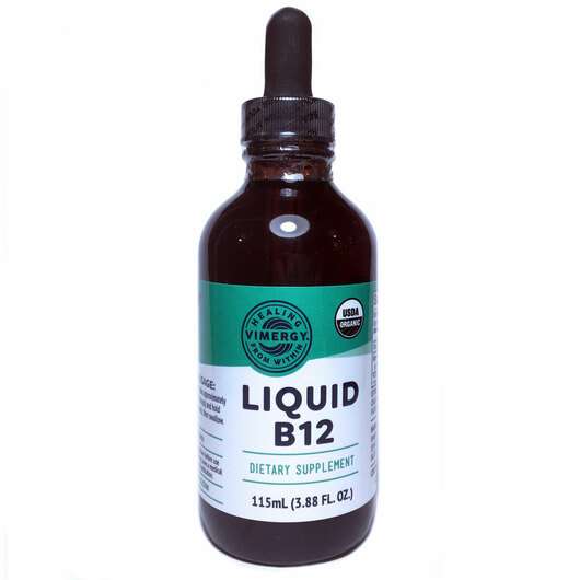 Основне фото товара Vimergy, Liquid B12, Рідкий Вітамін B12, 115 мл