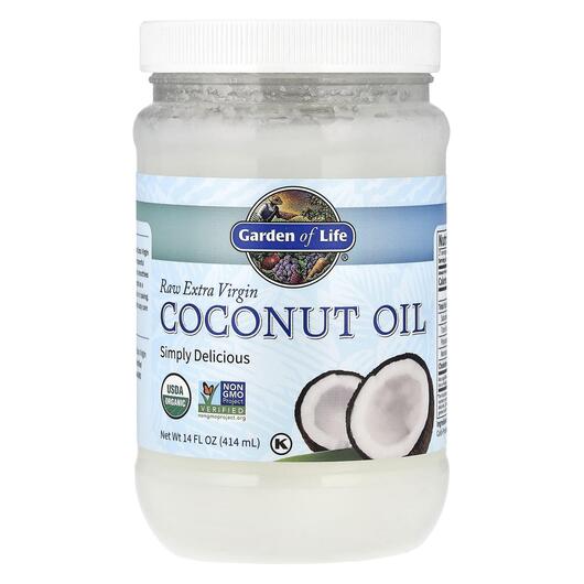 Основне фото товара RAW Extra Virgin Coconut Oil Основне фото товара Garden of Life, RAW Extra Virgin Coconut Oil, Кокосова олія, 414