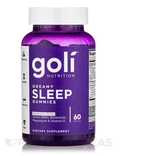 Основное фото товара Goli Nutrition, Мелатонин, Dreamy Sleep Gummies, 60 таблеток