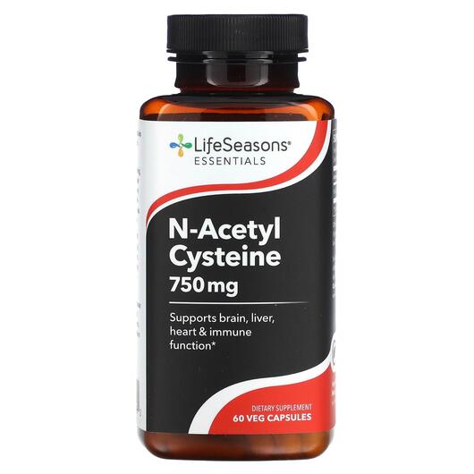 Основне фото товара N-Acetyl Cysteine Основне фото товара LifeSeasons, N-Acetyl Cysteine, N-ацетилцистеїн, 60 капсул