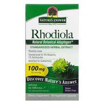 Nature's Answer, Родиола 100 мг, Rhodiola Rosea 100 mg, 60 капсул