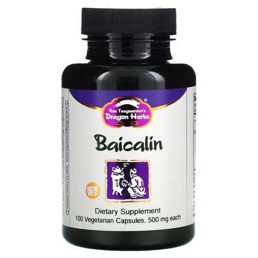 Основне фото товара Dragon Herbs, Baicalin 500 mg, Байкалін 500 мг, 100 капсул