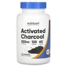 Nutricost, Activated Charcoal 260 mg, Активоване вугілля, 120 ...