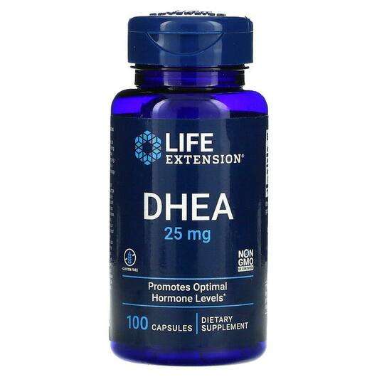 Основне фото товара Life Extension, DHEA 25 mg, ДГЕА 25 мг, 100 капсул