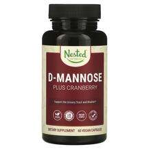Nested Naturals, D-Mannose Plus Cranberry, Д-манноза, 60 капсул