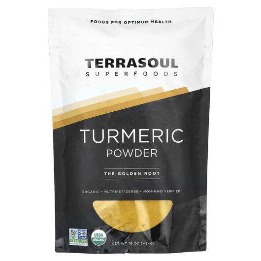 Основне фото товара Terrasoul Superfoods, Turmeric Powder, Куркума, 454 г