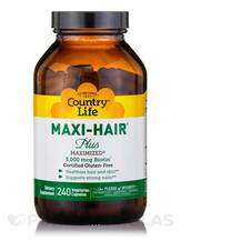 Country Life, Кожа ногти волосы, Maxi-Hair Plus Biotin, 240 ка...