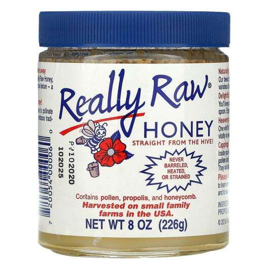 Основное фото товара Really Raw Honey, Мед, Really Raw Honey, 226 г
