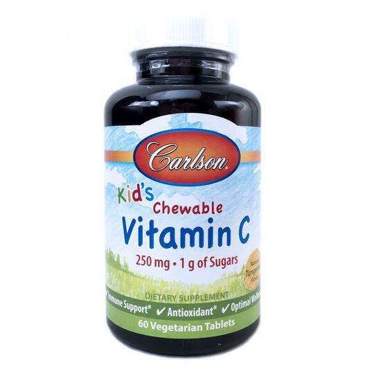 Основное фото товара Carlson, Детский витамин С 250 мг, Kid's Vitamin C 250 mg...
