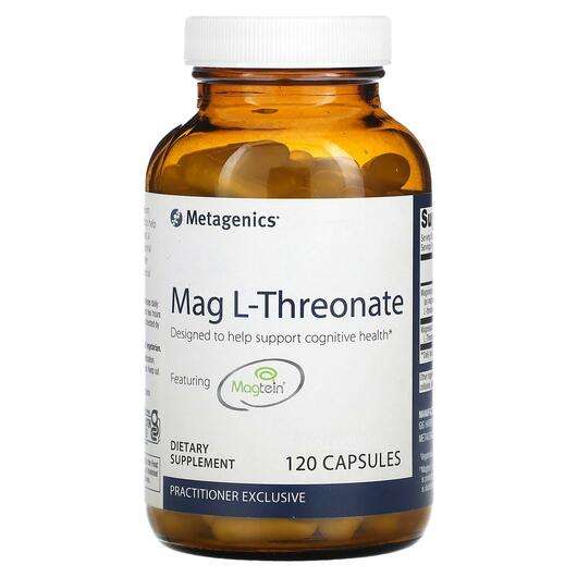 Основне фото товара Metagenics, Mag L-Threonate, Магній L-Треонат, 120 капсул