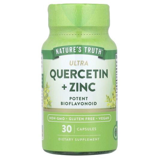 Основне фото товара Nature's Truth, Ultra Quercetin + Zinc, Кверцетин, 30 капсул