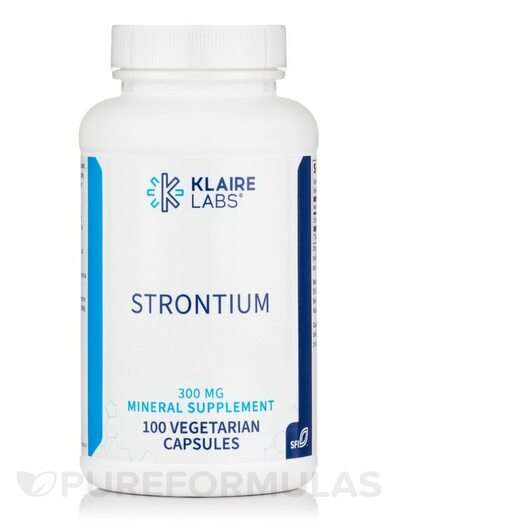 Основне фото товара Klaire Labs SFI, Strontium 300 mg, Стронцій, 100 капсул