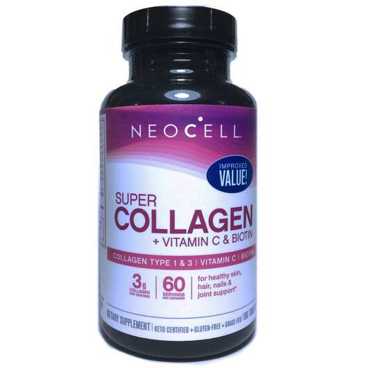 Основне фото товара Neocell, Super Collagen Vitamin C, Колаген, 60 капсул