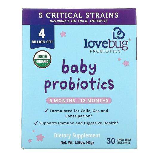 Основное фото товара Пробиотики, Baby Probiotics Tiny Tummies Daily Probiotic + Pre...