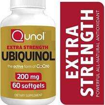 Qunol, Убихинол, Ubiquinol 200 mg, 60 капсул