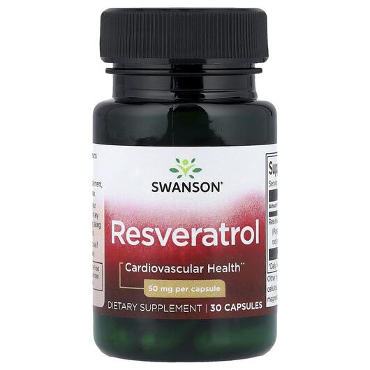 Основне фото товара Resveratrol 50 mg Основне фото товара Swanson, Resveratrol 50 mg, Ресвератрол, 30 капсул