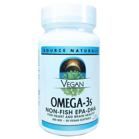 Основне фото товара Source Naturals, Vegan Omega 3s EPA/DHA 30, Веганська Омега-3 ...