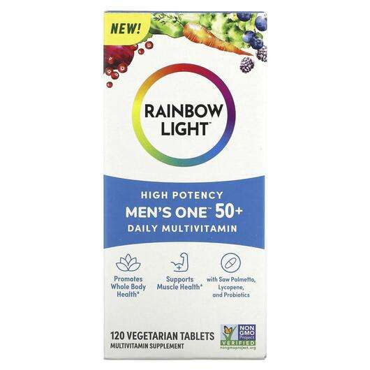 Основное фото товара Rainbow Light, Витамины для мужчин 50+, Men's One 50+, 120 таб...
