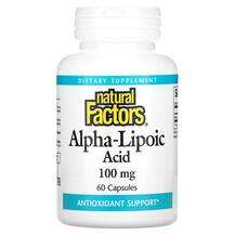 Natural Factors, Alpha-Lipoic Acid 100 mg, Альфа-ліпоєва кисло...