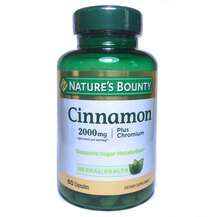 Nature's Bounty, Cinnamon Plus Chromium 2000 mg, Кориця т...