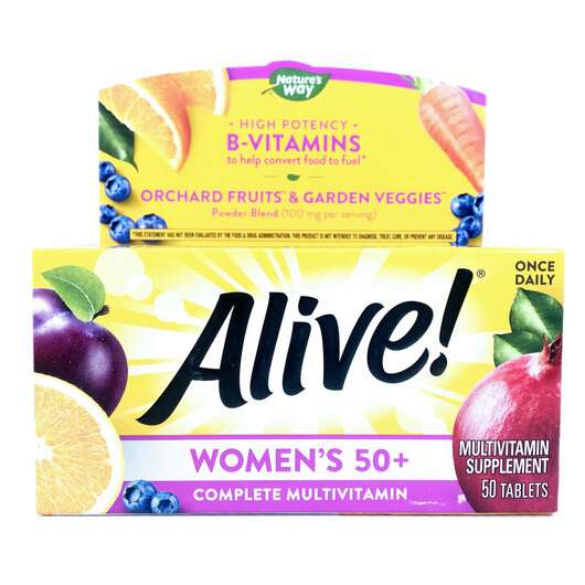 Основне фото товара Nature's Way, Alive! Women's 50+, Вітаміни для жінок, 50 таблеток