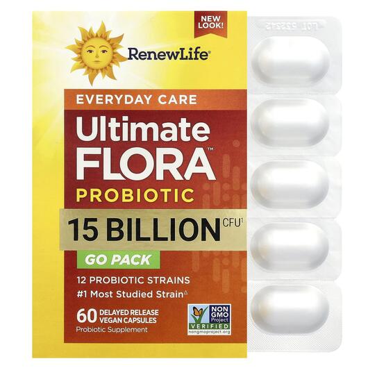 Основне фото товара Everyday Ultimate Flora Probiotic 15 Billion Live Cultures Основне фото товара Everyday Ultimate Flora Probiotic 15 Billion Live, Пробіотики, 60