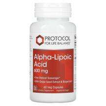 Protocol for Life Balance, Alpha-Lipoic Acid 600 mg, Альфа-ліп...