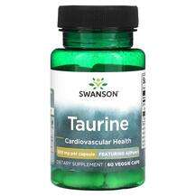 Swanson, L-Таурин, Taurine 500 mg, 60 капсул